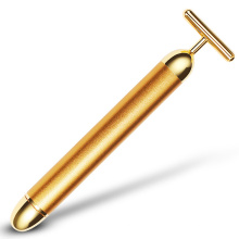 Slimming Face 24K Gold Vibration Energy Beauty Bar Wrinkles Lifting Up Facial Treatment Tool